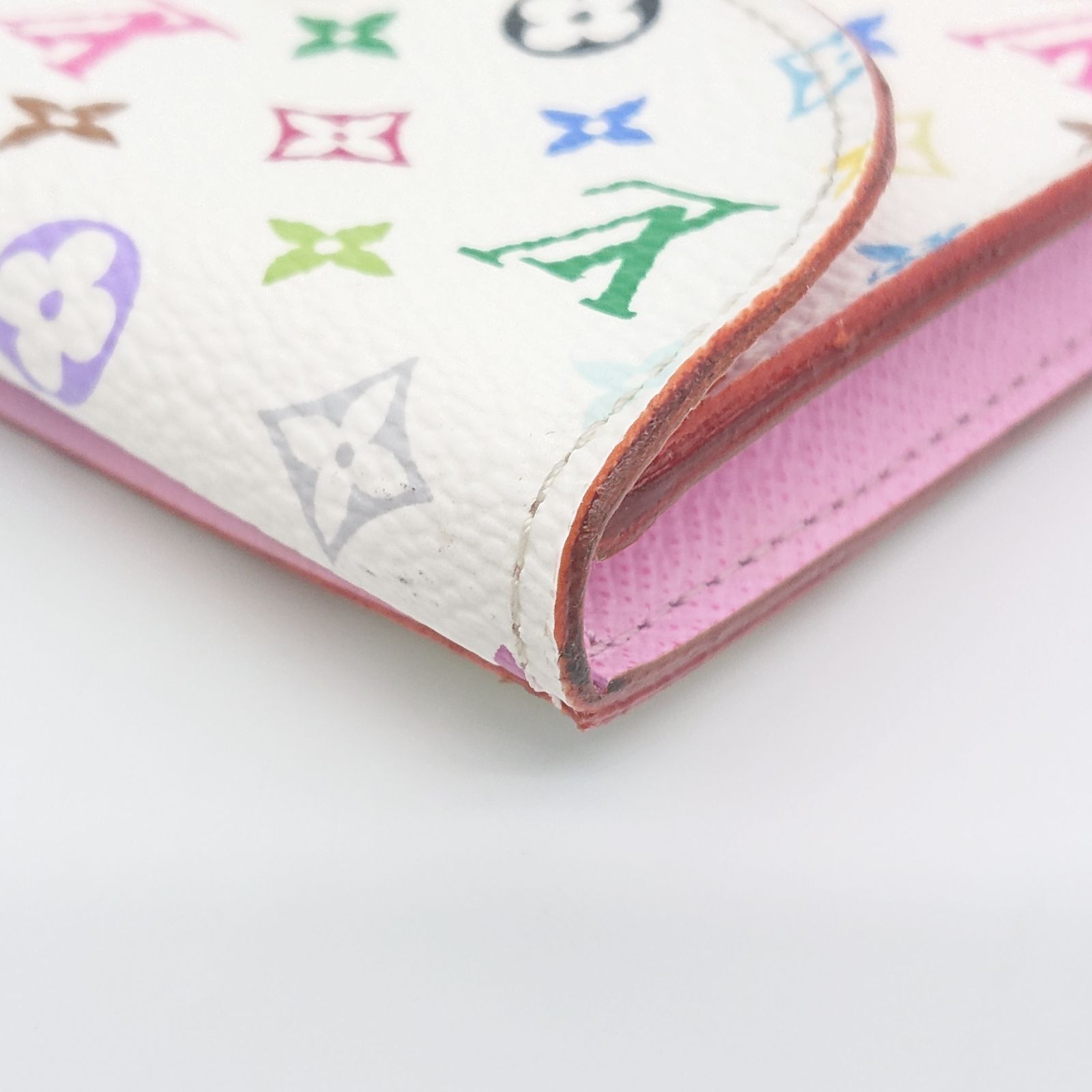 【微美品】LOUIS VUITTON　マルチカラー　名刺入れ　アンヴェロップ 美品】LOUIS VUITTON ルイヴィトン マルチカラー 名刺入れ