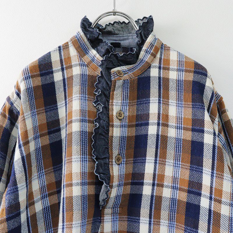 美品 定価5.9万 45R 45rpm フォーティファイブアール 藍ざっくりネルの  