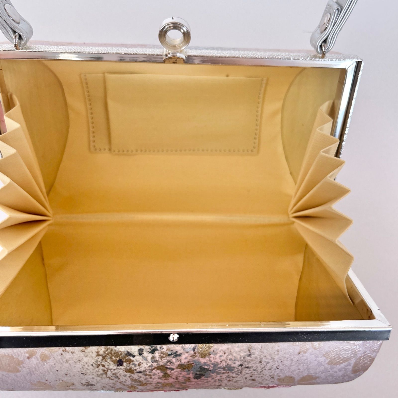 桜刺繍 ピンク×シルバー