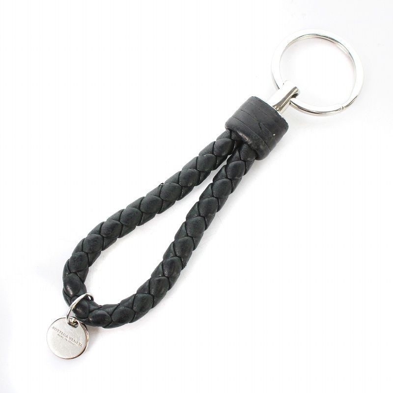 BOTTEGA VENETA 編み込みレザー キーホルダー Bottega Veneta 編み込み