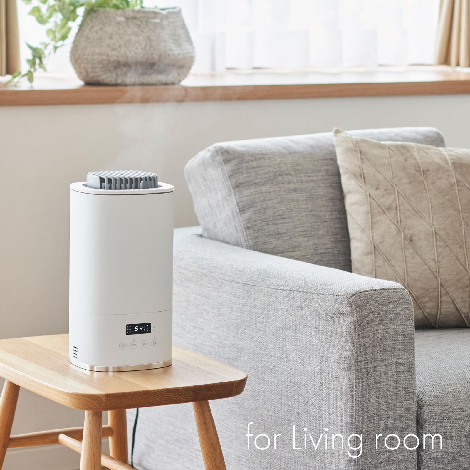 寝室専用の加湿器】ドウシシャ 加湿器 スチーム式 容量1.6L 木造3畳