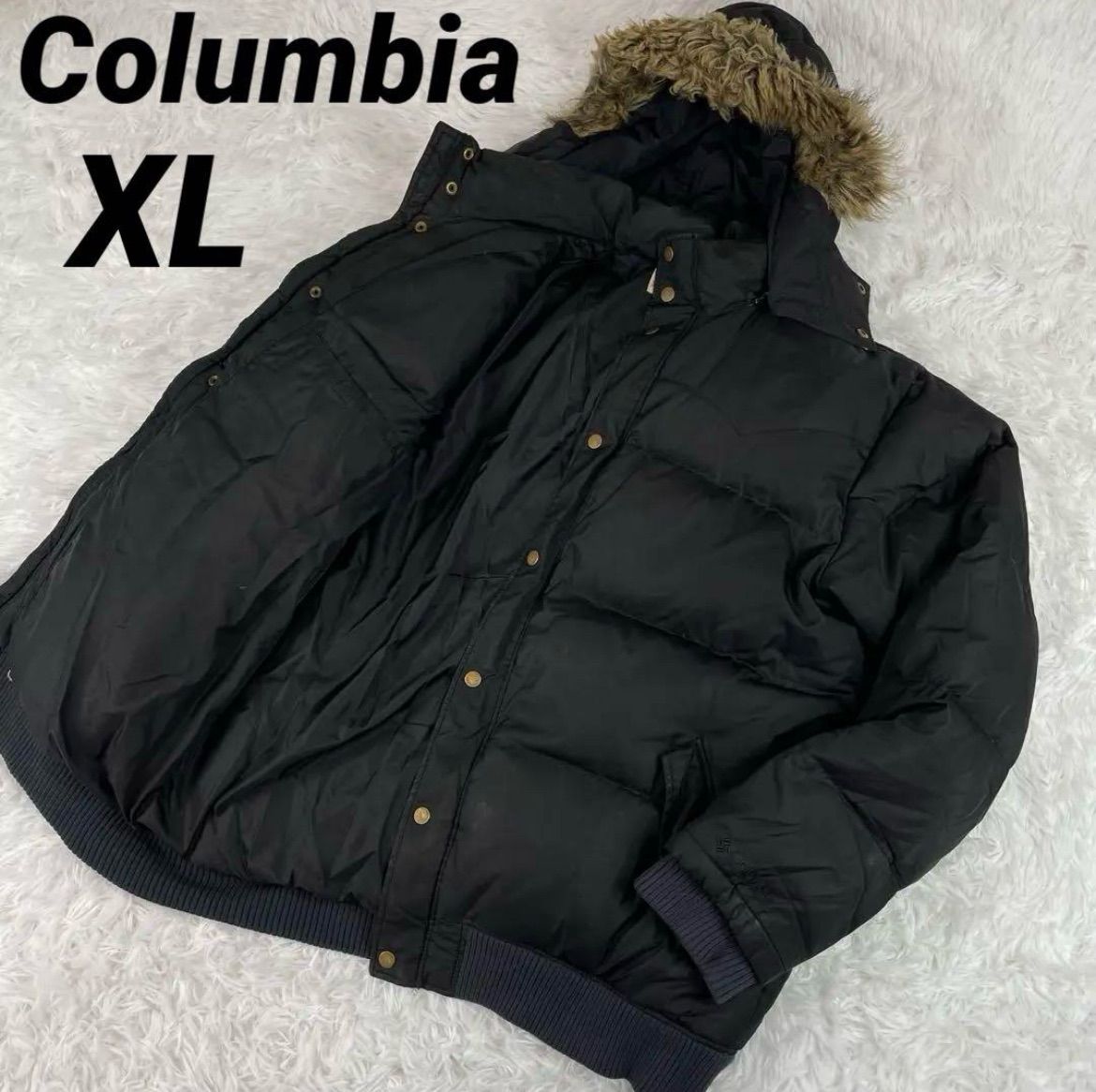 Colombia コロンビア ファーダウンジャケット XL ブラック