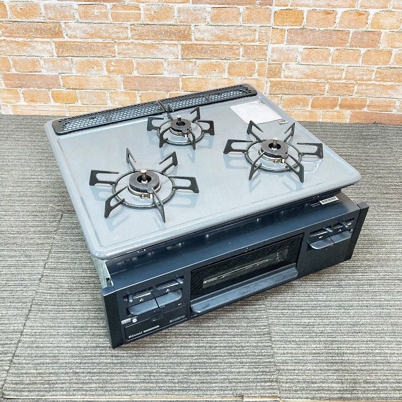中古品】 Rinnai リンナイ グリル付 Siセンサーコンロ 3口ガス
