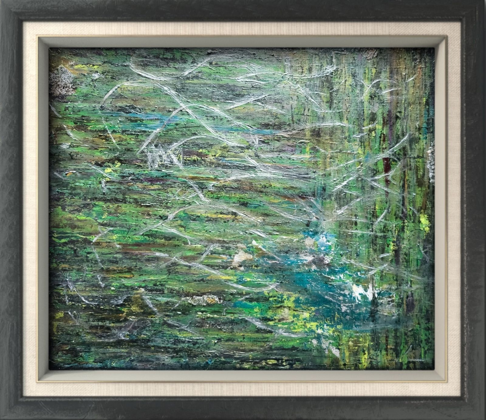 ループNo2.躍 | LoopNo2.Dynamic - 抽象画 キャンバス 46×38㎝ F8号 原画のみ 一点物 インテリア ギフト おしゃれ モダン 現代アート デザイナーズ モデルルーム リビング ダイニング