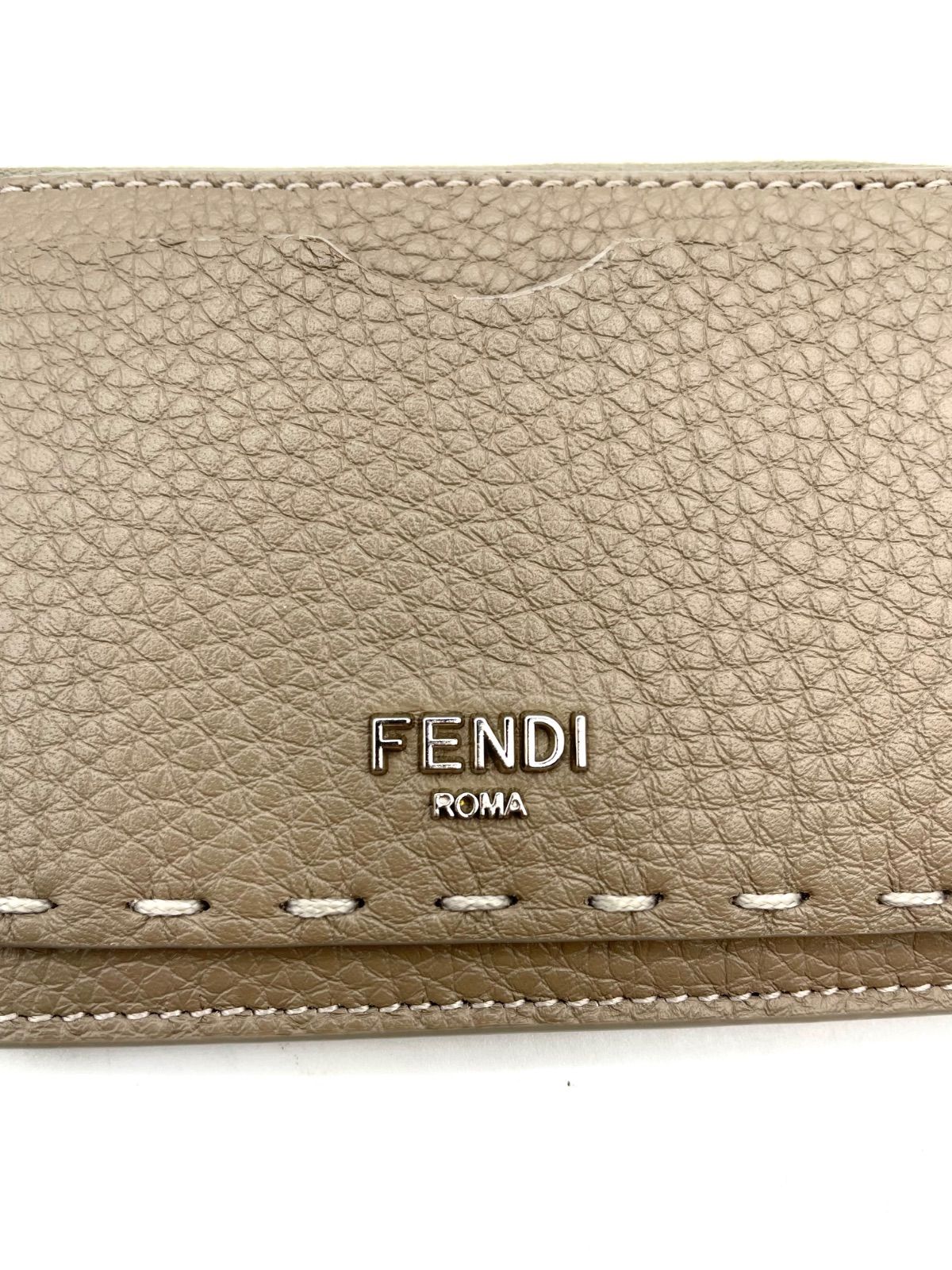FENDI セレリアピーカブーコインケース FENDI - フェンディ FENDI コインケース セレリア レザー グレー