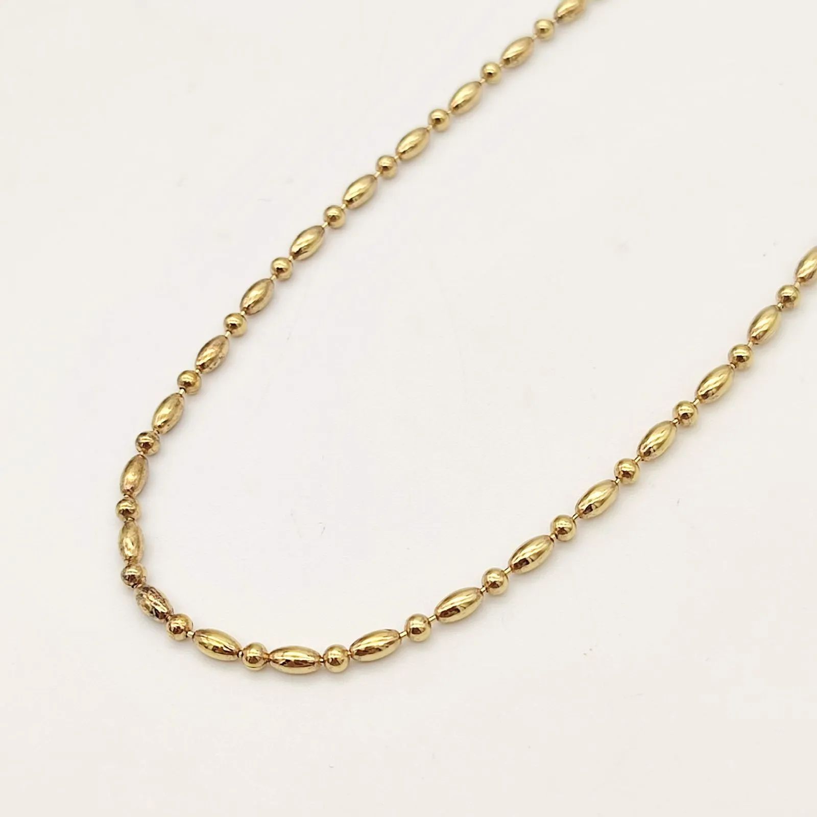 美品】Jouete ジュエッテ ボールチェーンネックレス ゴールドカラー 