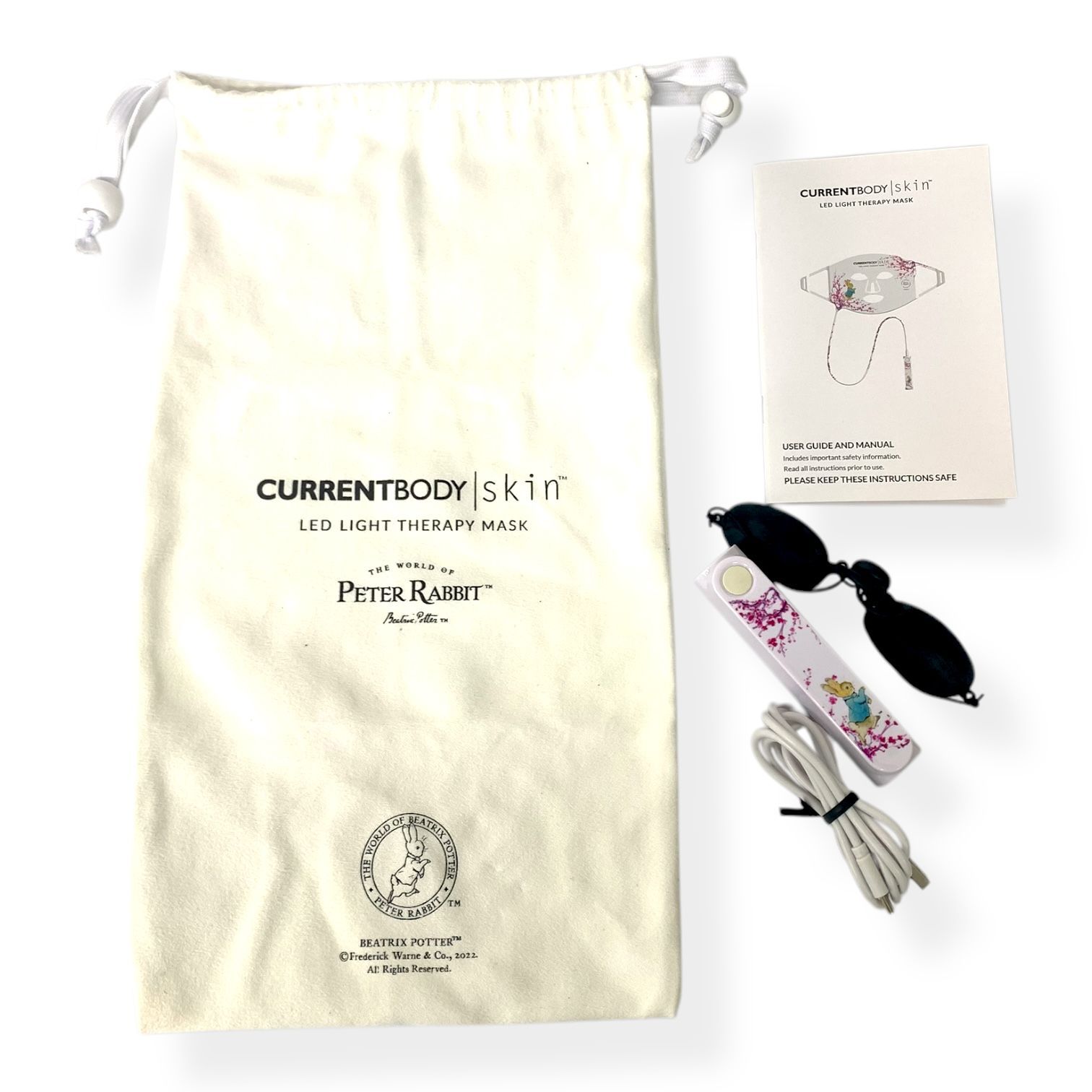CURRENTBODY ピーターラビット LEDライトセラピーマスク サクラ ピーターラビット(TM)がマスク型美顔器「カレントボディ」とコラボ