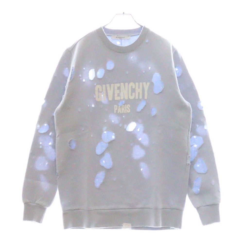 GIVENCHY (ジバンシィ) Destroyed Logo Cotton-jersey Sweatshirt