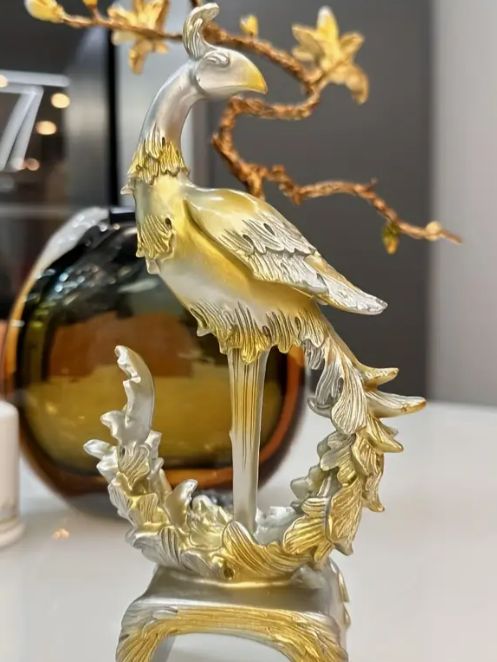 オブジェ 鳳凰 フェニックス 小さめ 置物 インテリア 北欧 ブルー オブジェ 鳳凰 フェニックス 小さめ おしゃれ かわいい 置物