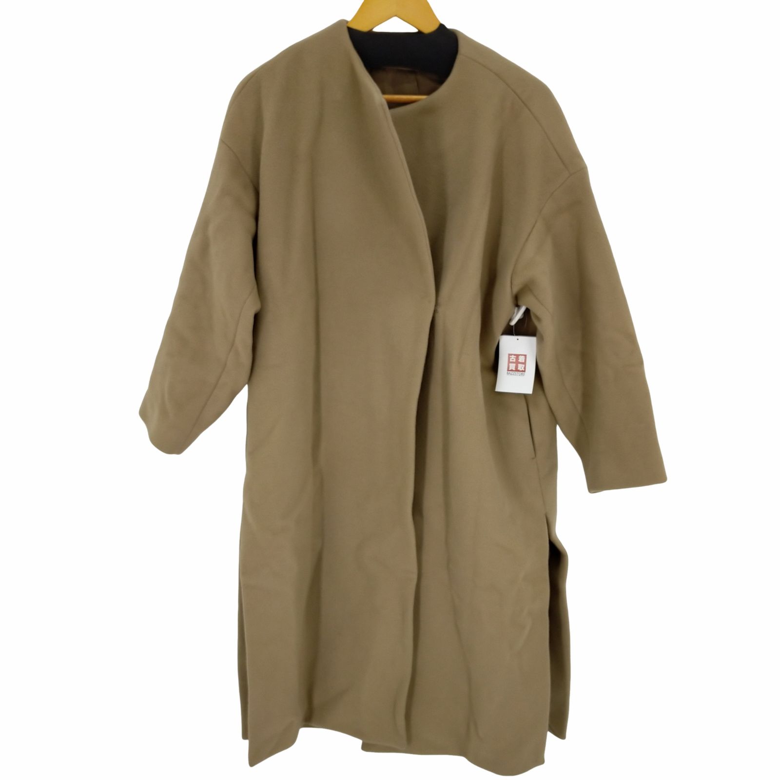 Deuxieme Classe ノーカラーオーバーコート Beaver Coat 中古・古着通販】DEUXIEME CLASSE (ドゥーズィエム クラス
