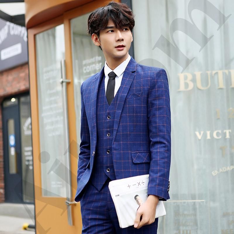 美品】LORENZO RIGHI 3ピース ストライプ セットアップスーツ