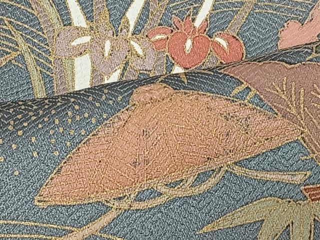 平和屋着物□訪問着 駒刺繍 雪輪花文 暈し染め 金彩 正絹 逸品