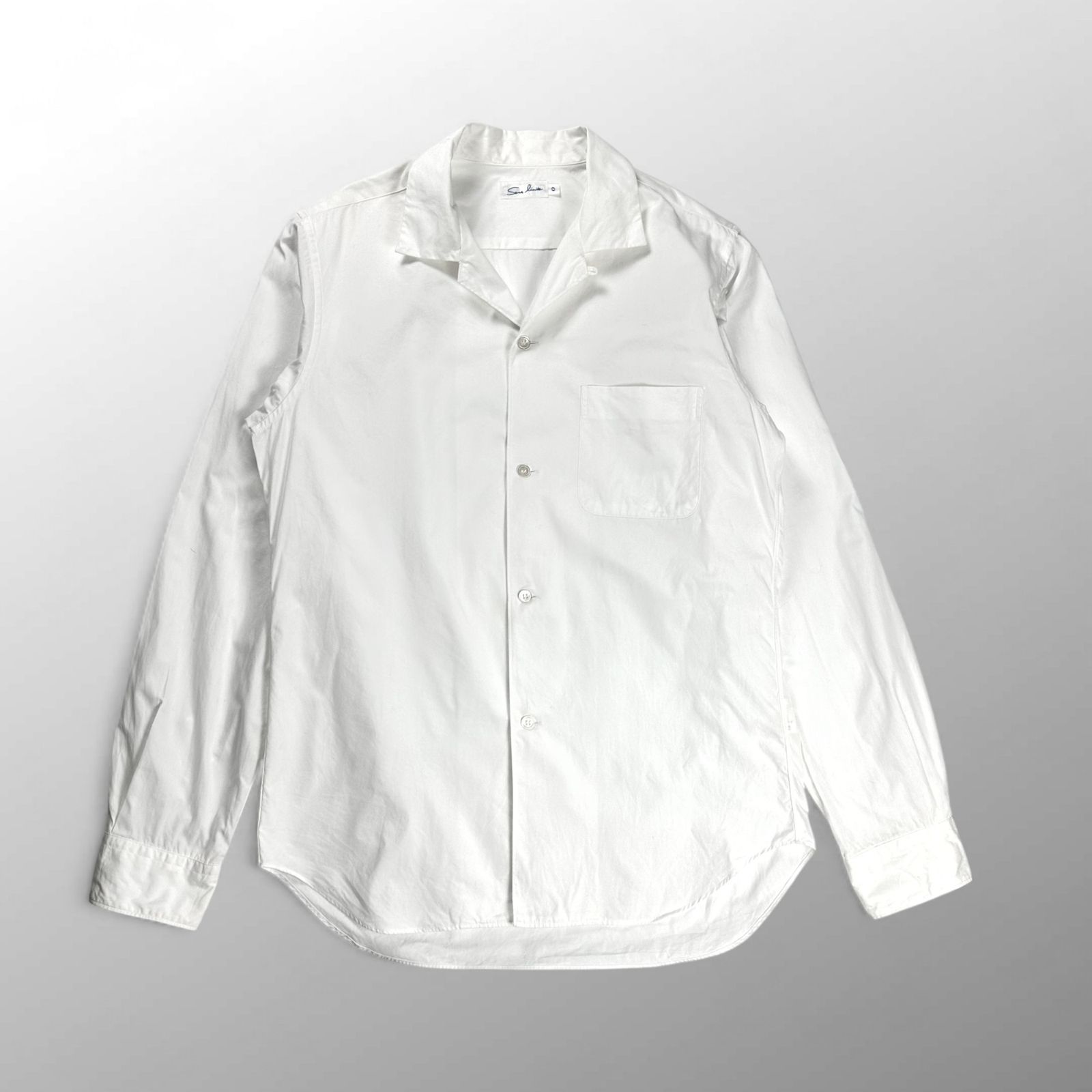 Sans Limite 大開襟シャツ ボックスシルエット ブロード 白 W1301003 SH03 White | Dresswell online store