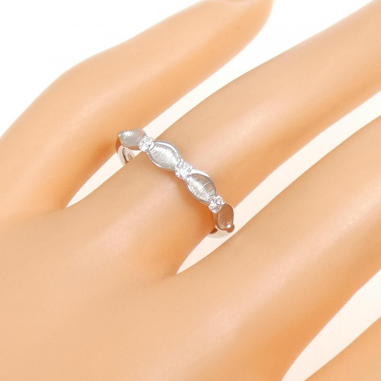 VERITE ベリテ Pt950 ハーフエタニティリング D0.15ct PT950 スクエア