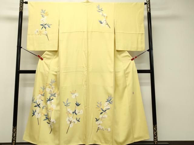 平和屋着物□本加賀友禅作家 成竹登茂男 付下げ 枝花文 正絹