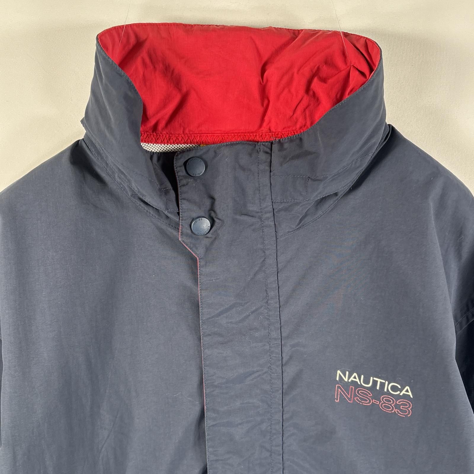 古着 ノーティカ NAUTICA ナイロンジャケット バックビッグプリント 