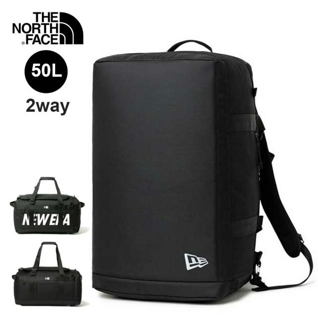 ニューエラ ダッフルバッグ リュック メンズ レディース CLUB DUFFLE BAG LOGO 50L 14521344 | 14521343 クラブダッフル ボストンバッグ 2WAY 50L バックパック ブラック 大容量 部活 通学 旅行 24