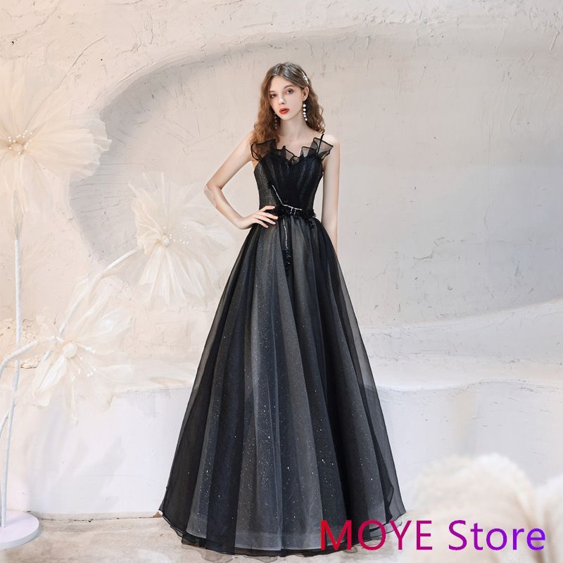 お花のデザインにスカートのフリルが可愛い イブニングドレス 楽天市場