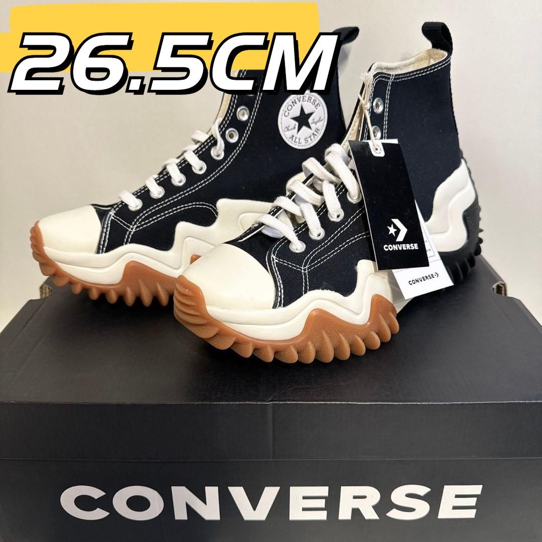 26.5CM【韓国限定】CONVERSE ランスターモーション 厚底 ブラック - メルカリ