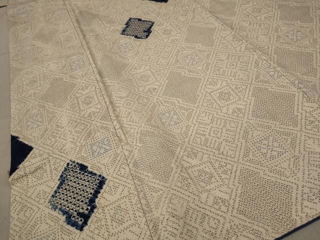 平和屋着物○九寸名古屋帯 紬地 市松文様 正絹 逸品 DAAX5660cm 平和