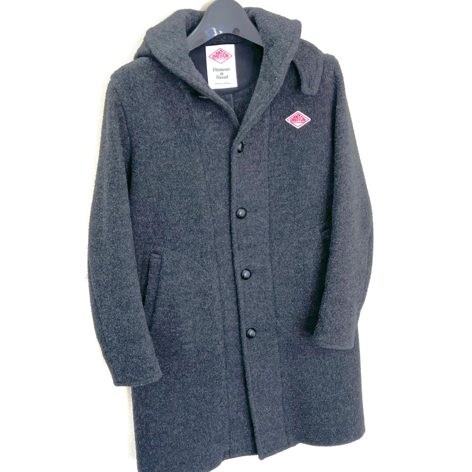 極美品☆送料無料❗️DANTON ダントン ウール コート グレー フード