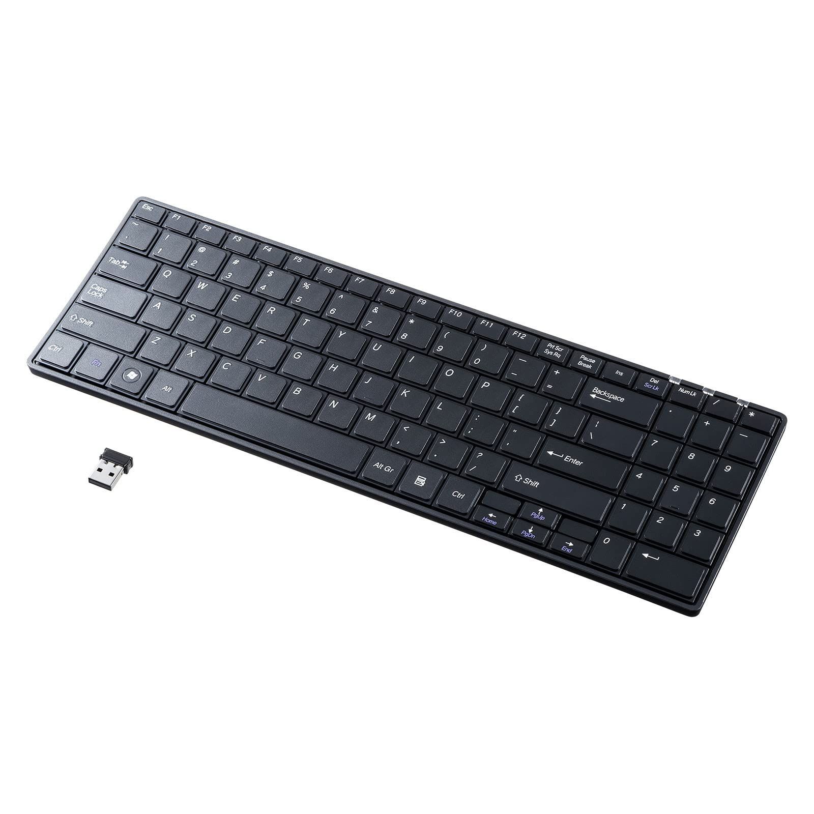 サンワサプライ ワイヤレススリムキーボード SKB-WLE2UBK ブラック