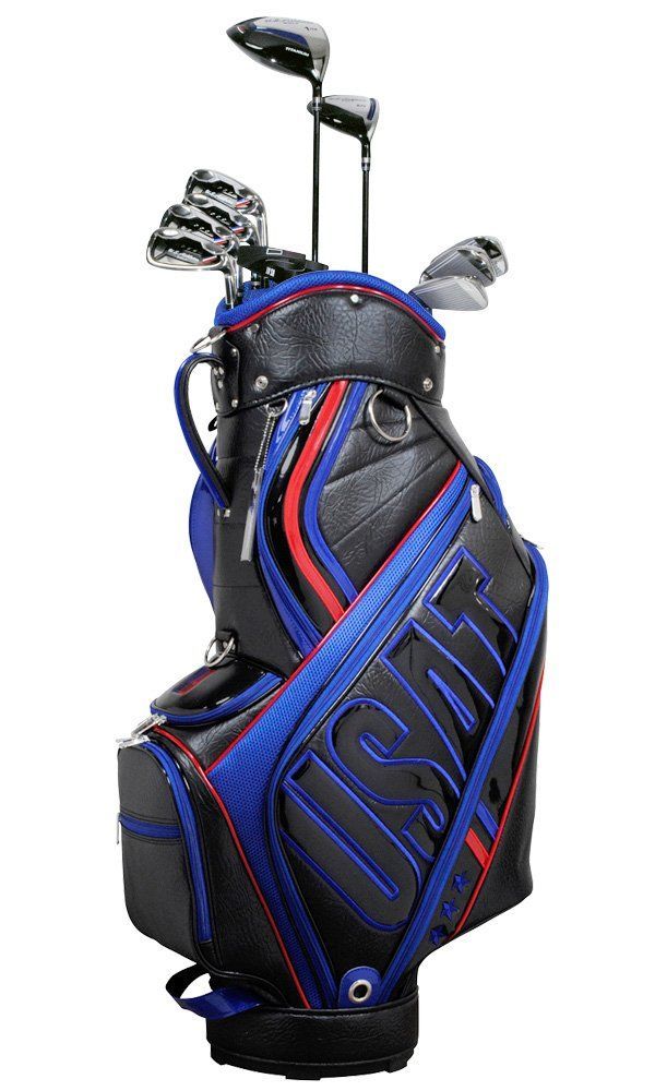 LEZAX(レザックス) U.S.Athletes クラブ10本セット スチール仕様 キャディバッグ付 ブラック USCS-4716 フレックス:S