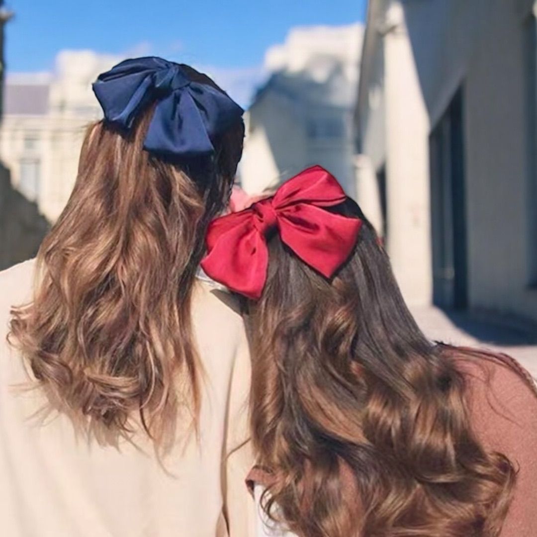 新品】リボンバレッタ レッド赤ヘアアクセ 大きい 卒業式 ヘア