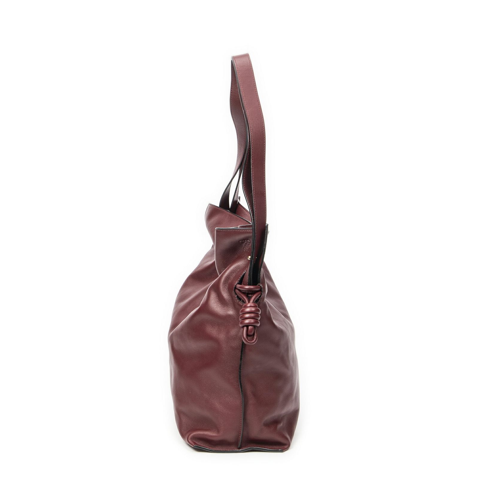 ロエベ大フラメンコノットバーガンディナッパレザーA