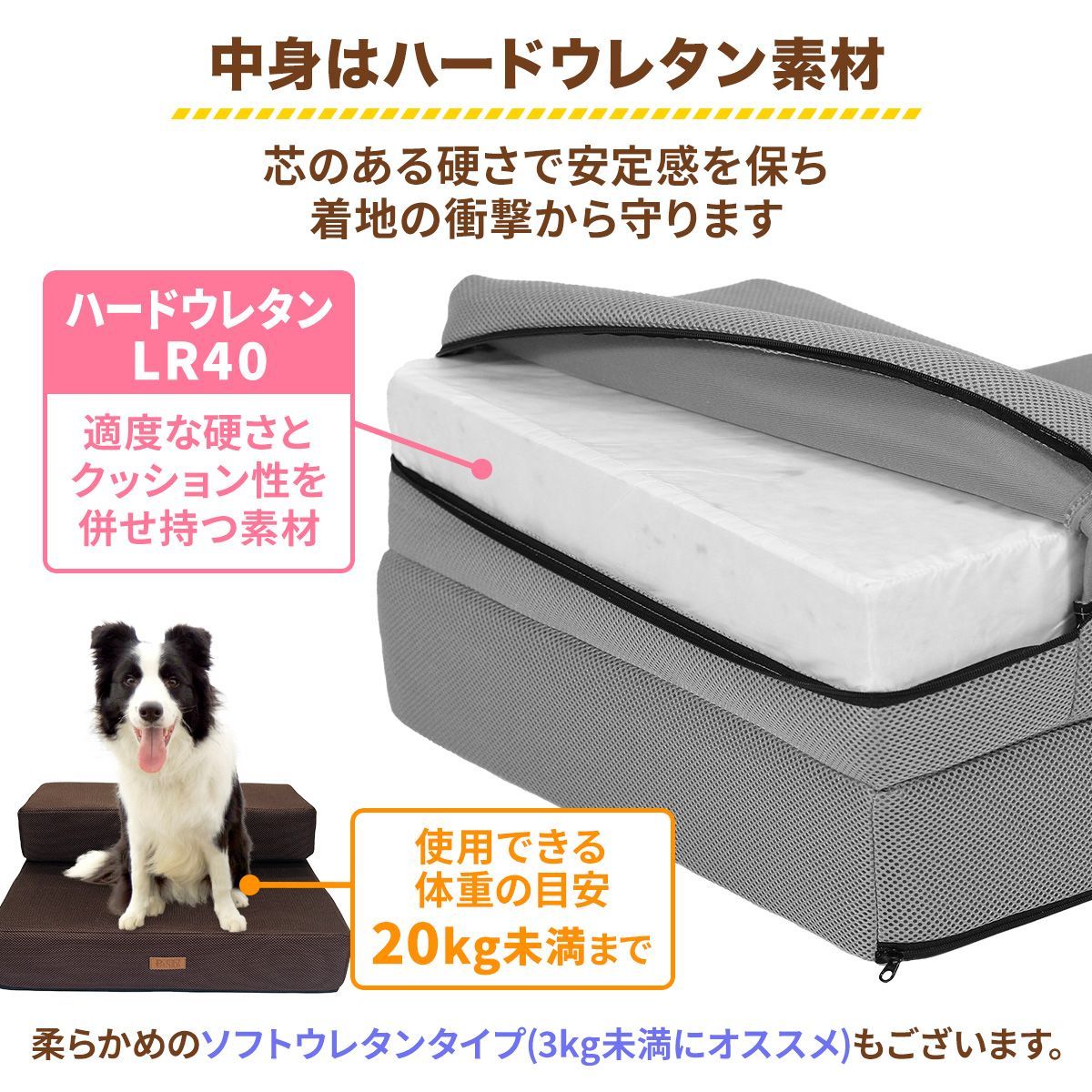 PetStyle ドッグステップ 幅広 55cm 犬 ステップ 階段 ペット保育園