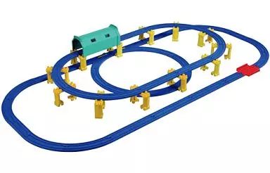 おもちゃ プラレール 駅とつながる高架トンネルレールセット