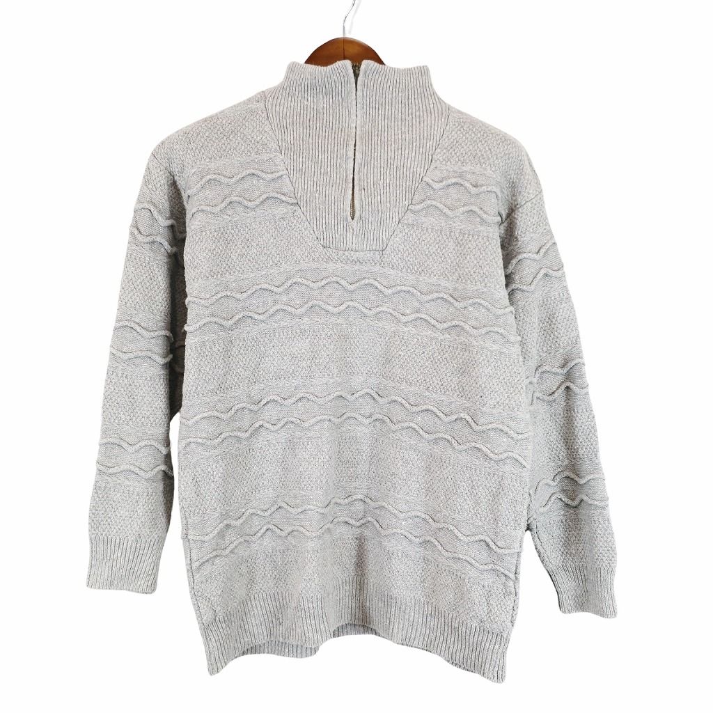 90年代 ST.JOHN'SBAY ハーフジップ ケーブルニット セーター 防寒