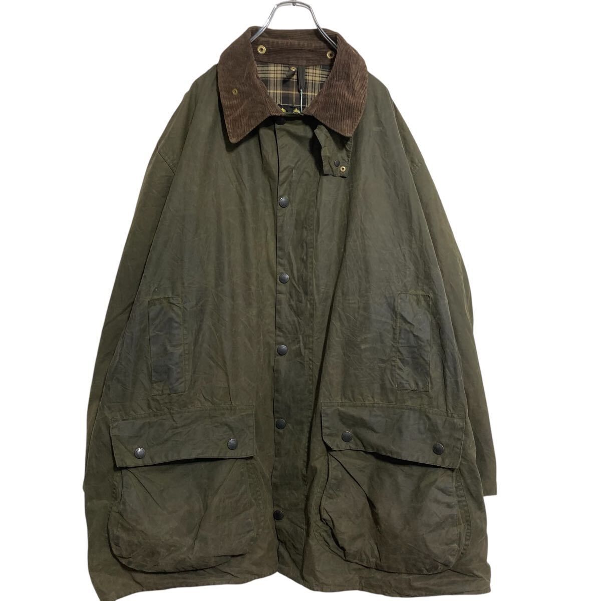 Barbour BORDER オイルドジャケット 5XL～ ダークブラウン イングランド製 バブアー ボーダー 90's 古着卸 アメリカ仕入 a612-6282