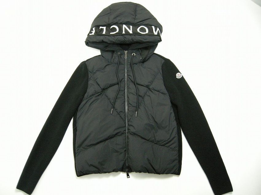 サイズXS-XL□新品□モンクレールフードロゴ ニットダウンジャケット 
