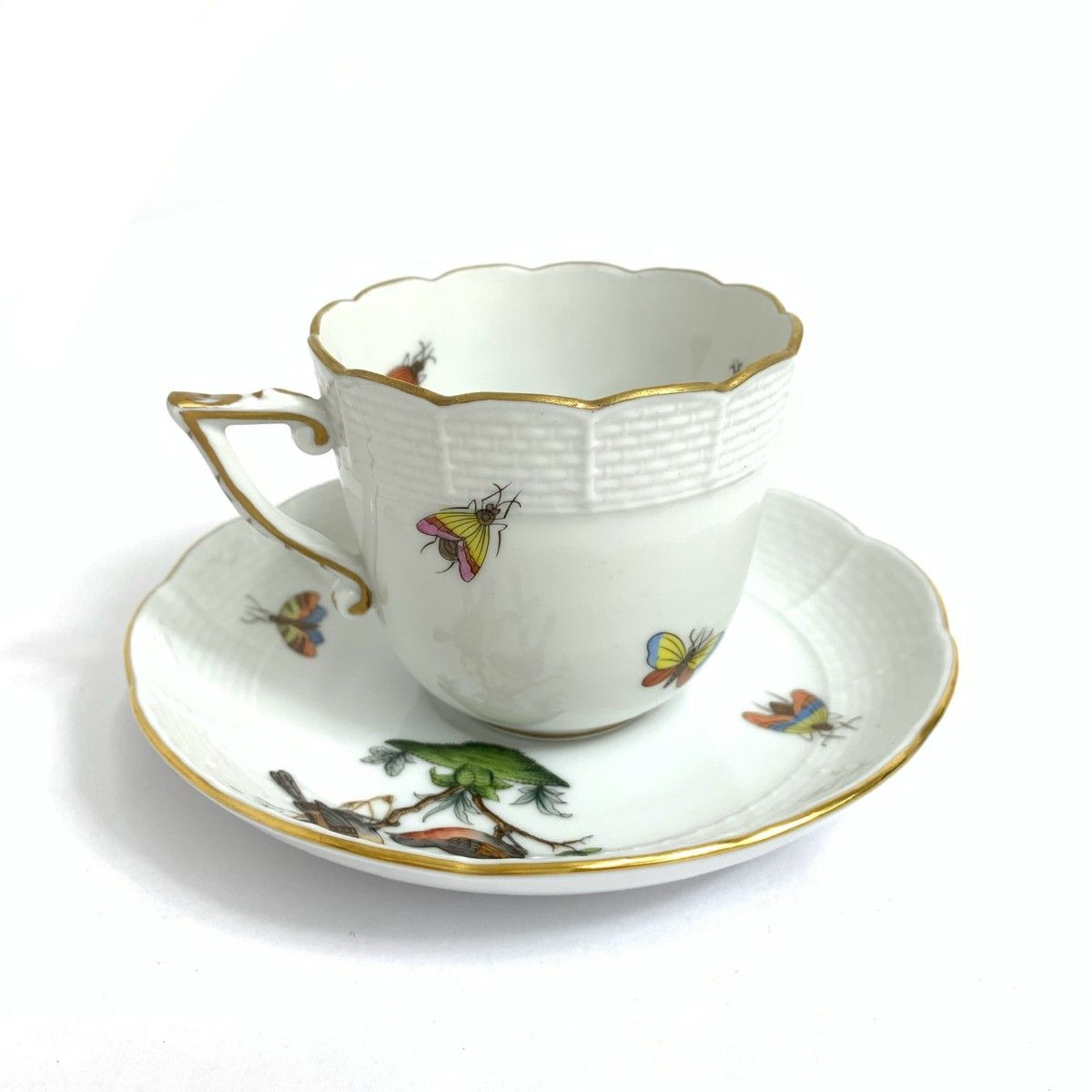 Herend ヘレンド カップ＆ソーサー ロスチャイルドバード ホワイト