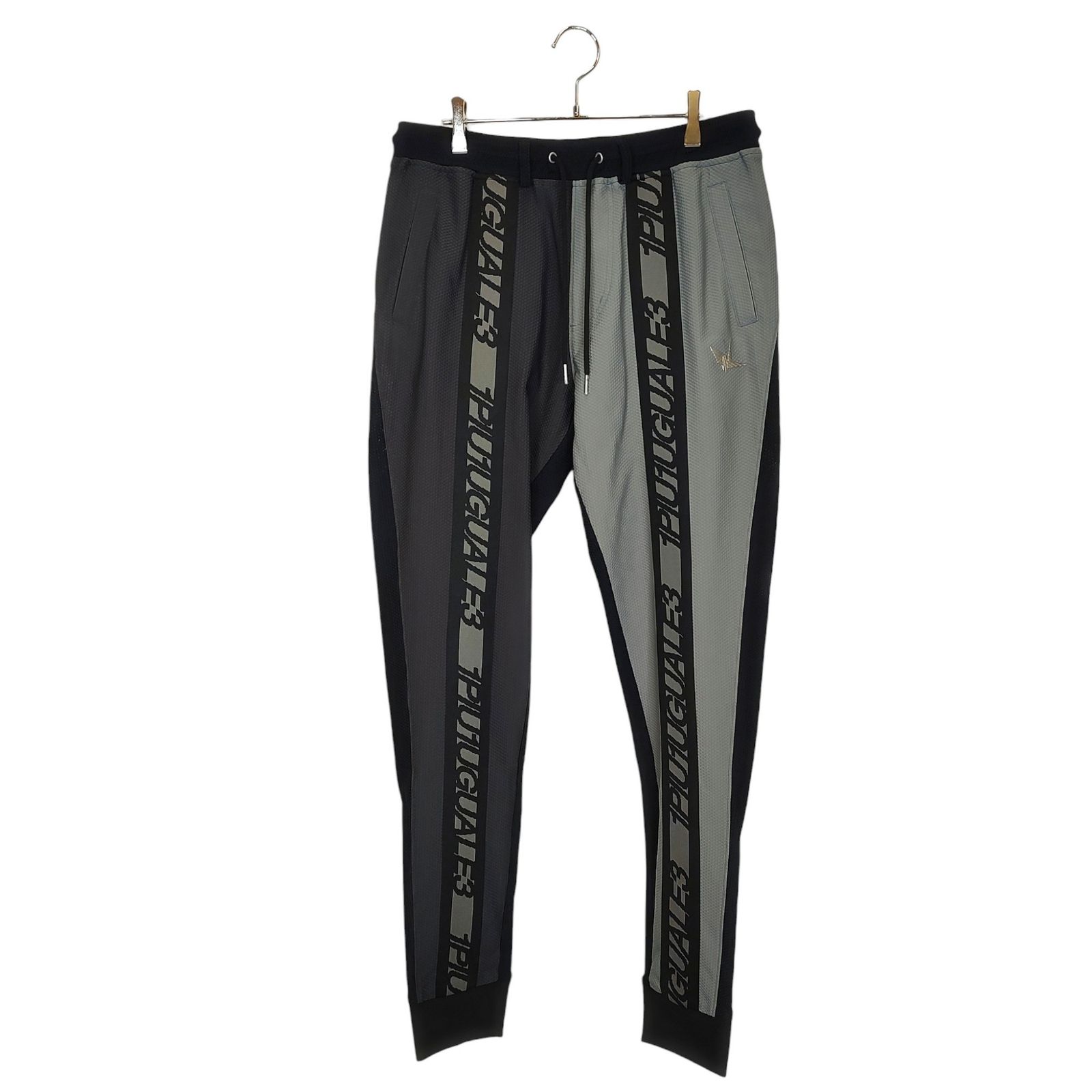1PIU1UGUALE3 GOLF ウノピゥウノウグァーレトレ ゴルフ 113 GOLF LOGO TAPE RIB PANTS リブ パンツ GRP146 POE488 6 XL グレー系 メンズ