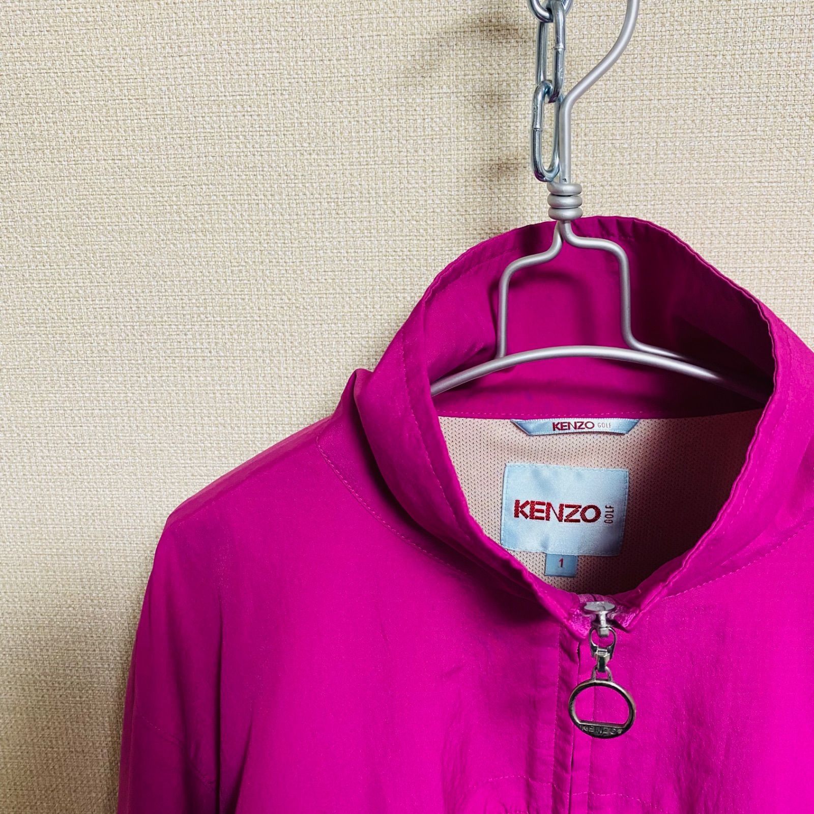 超希少】90's KENZO GOLF WIND BREAKER ナイロンジャケット パープル M
