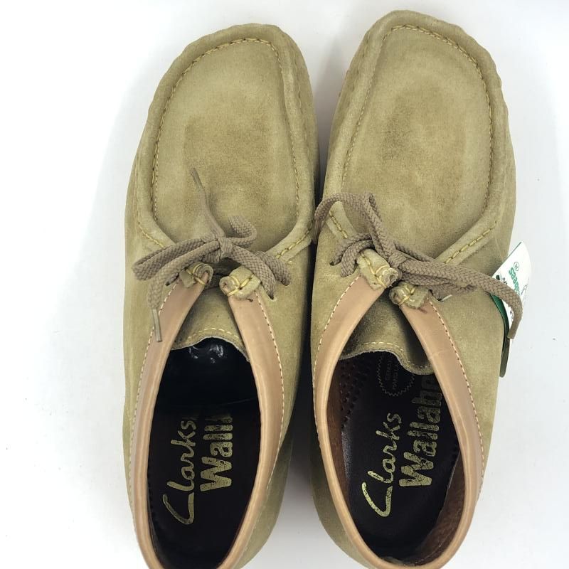 中古】Clarks 98年アイルランド製 ワラビーブーツ ハイカット ベージュ
