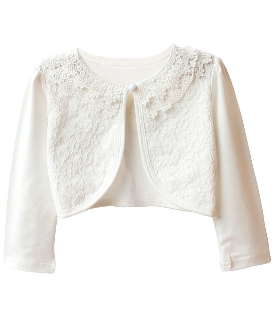 人気商品】女の子 レース きれいめ 子供服 フォーマル 長袖 ボレロ