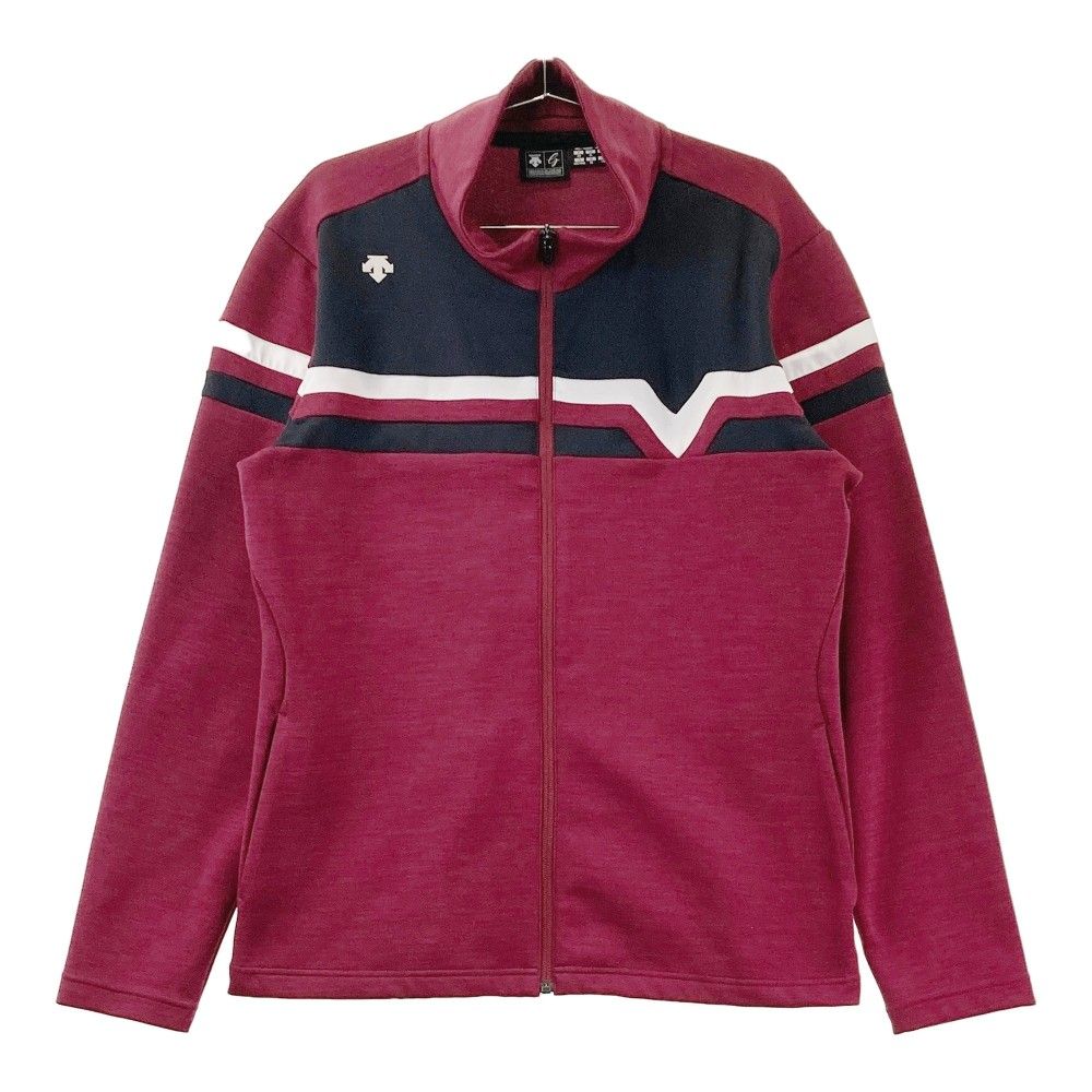 サイズ：XO DESCENTE GOLF デサントゴルフ ジップジャケット レッド系
