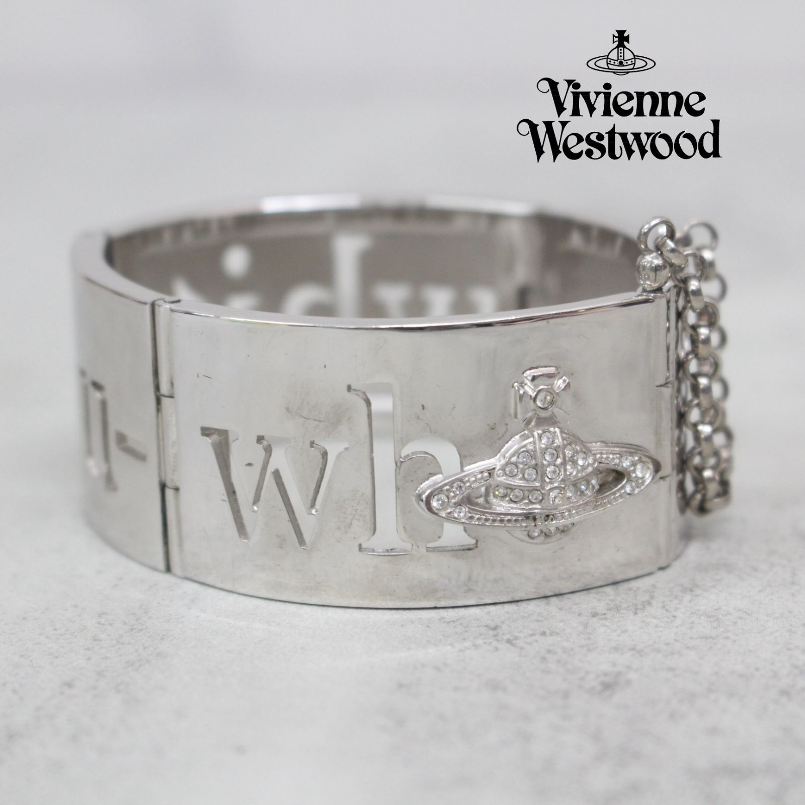 S025)【希少/レア★】Vivienne Westwood/ヴィヴィアンウエストウッド バングル ブレスレット シルバー ヴィンテージ アクセサリー