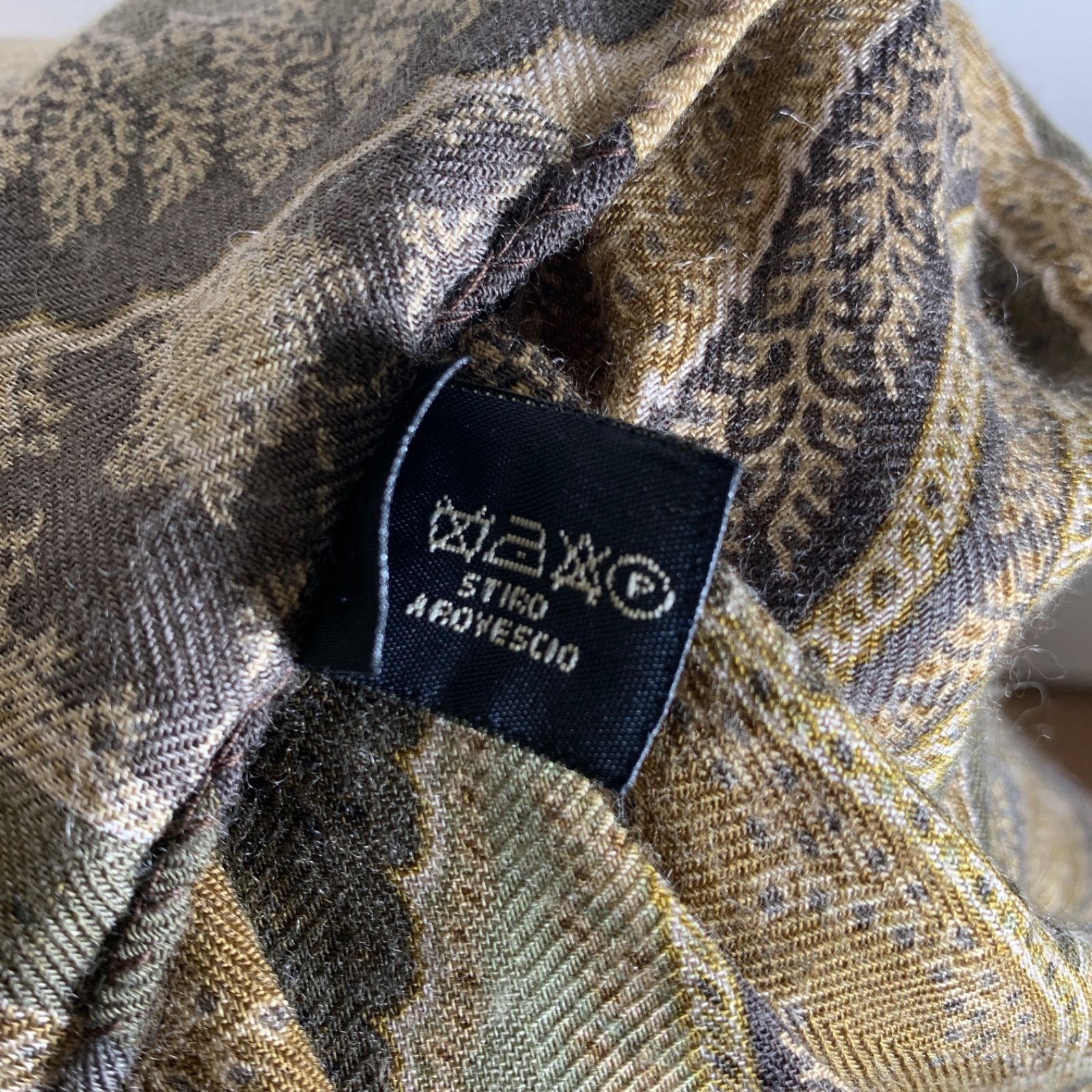 イタリア製 ETRO ペイズリー柄 大判 ストール シルク ウール グリーン 楽天市場】エトロ 大判ストール ショール ウール×シルク