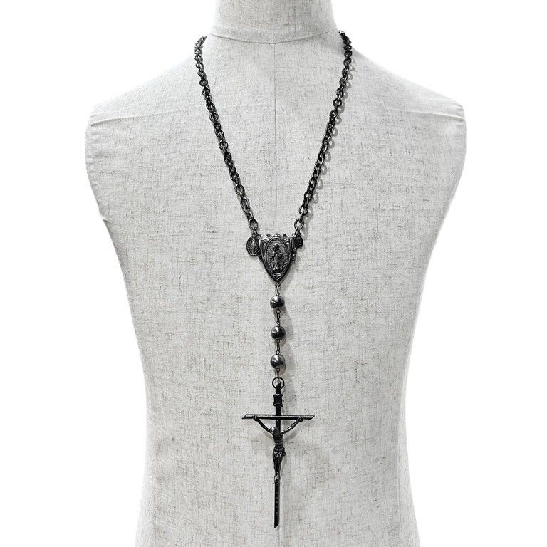 ★1点物★ジャンポールゴルチエ★カルマライオンロザリオクロスネックレス 一点物】ジャンポールゴルチエkarma three cross rosario - メルカリ