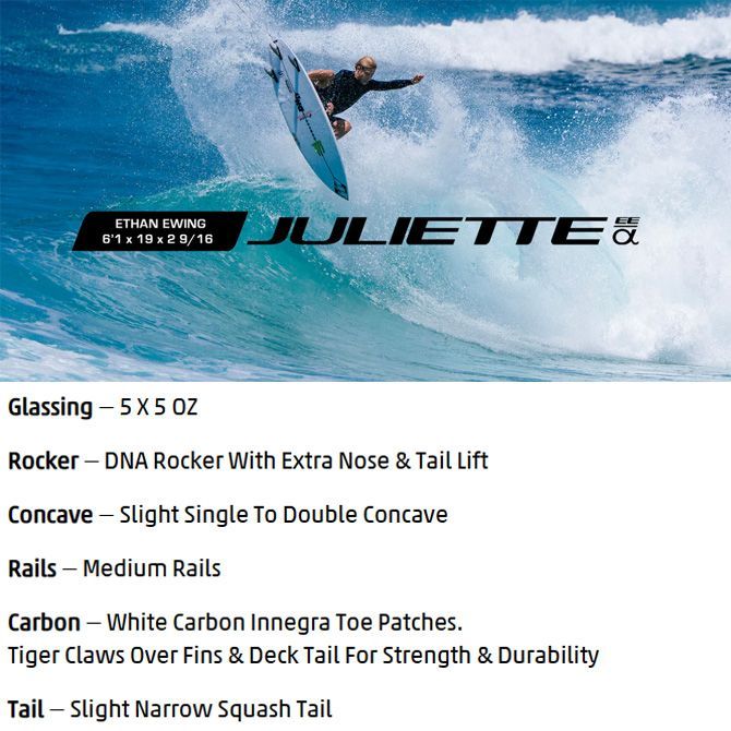 DHD サーフボード ジュリエット イーサンユーイング モデル 5'8