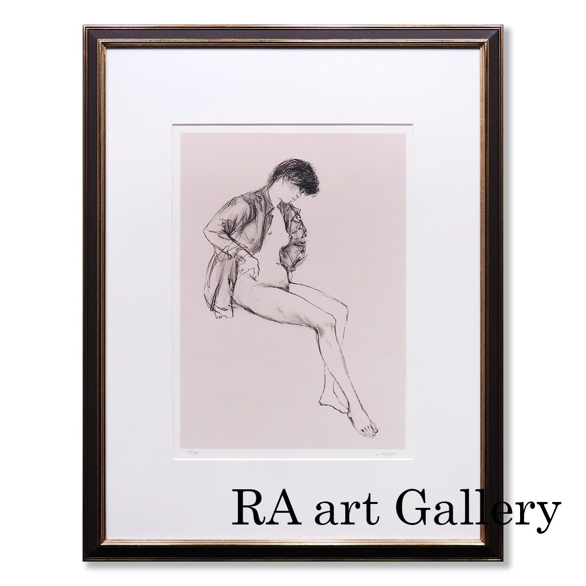 佐藤忠良 シャツ 或る日の女Ⅱ 人物画 女性像 作家直筆サイン 美人画 裸婦 彫刻家 文化勲章 リトグラフ 版画 絵画 真作保証 げ交渉