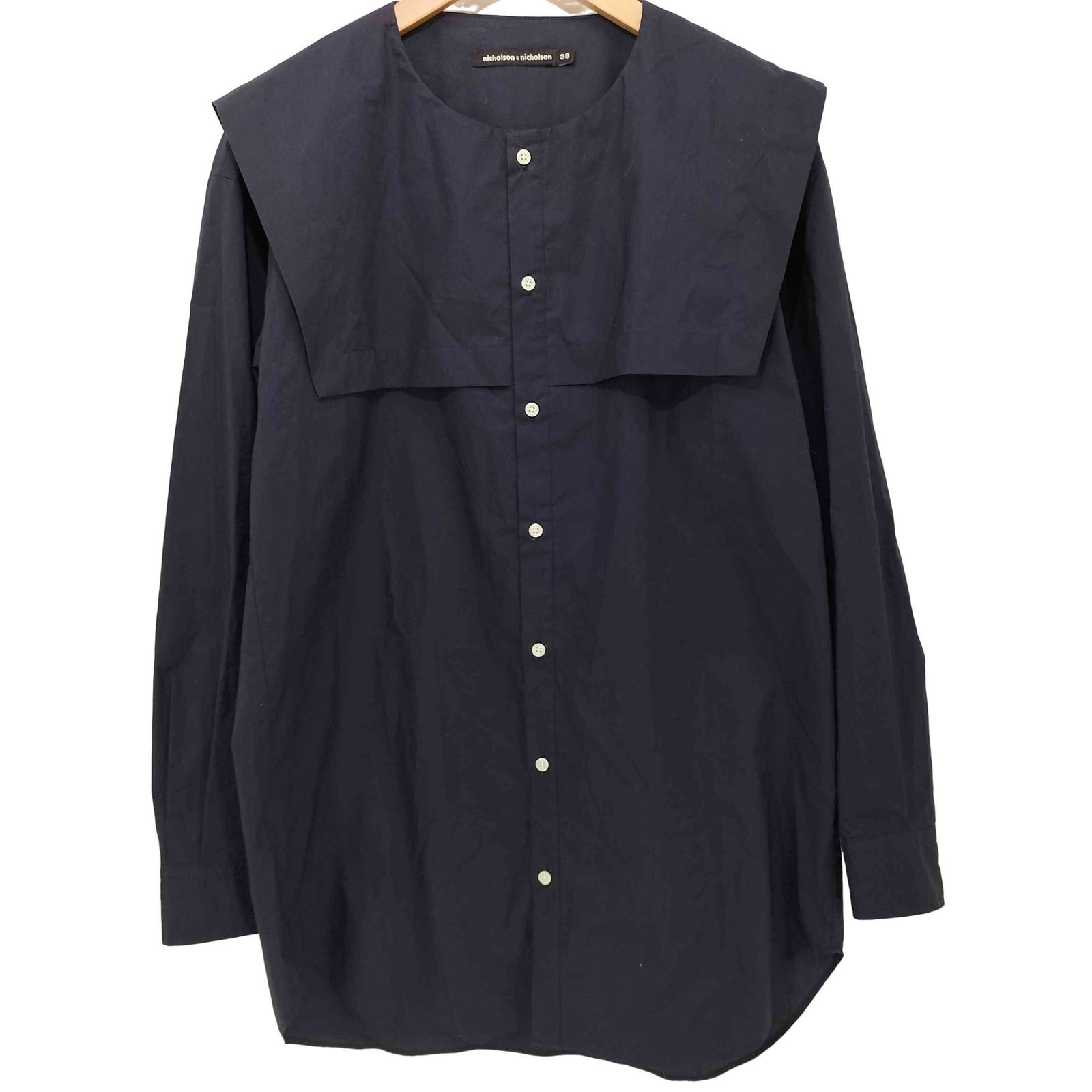 ニコルソンアンドニコルソン）(ニコルソンアンドニコルソン NICHOLSON & NICHOLSON  セーラーカラーブラウス オーバーサイズシャツ LILY-POPLIN レディース JPN：38