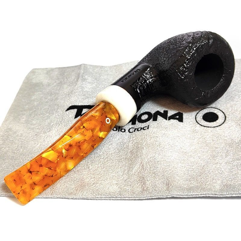 パイプ タラモナ ミニリバース BK サンドブラスト仕上げ TALAMONA 吸い口＆タンパーセット ブラック かっこいい 喫煙具 本体 天然木 イタリア ハンドメイド おしゃれ メンズ ギフト プレゼント WWW_KANDAIZUMI_COM