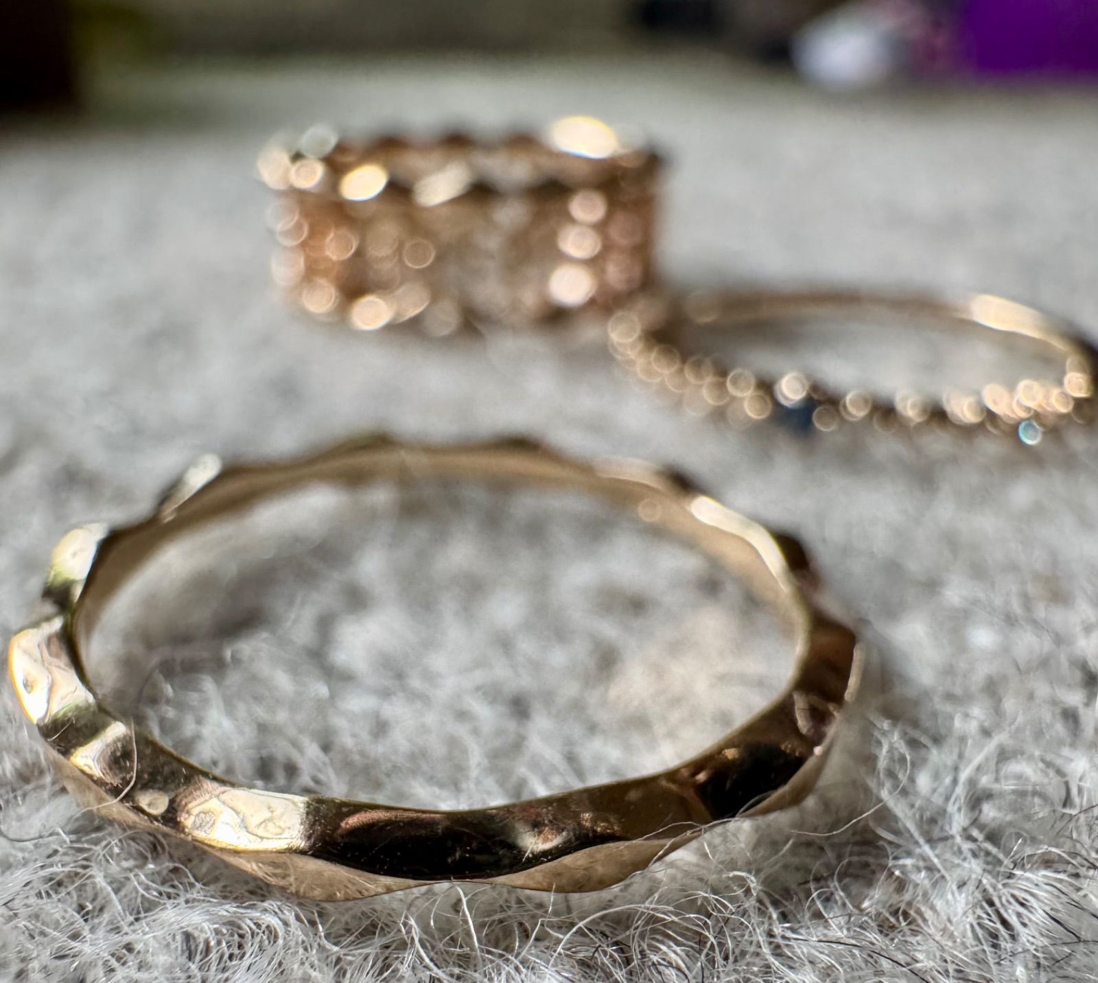 agete◆K10*11号*2008年クリスマス限定リング3点セット*アガット agete◇K10*11号*2008年クリスマス限定リング3点セット*アガット