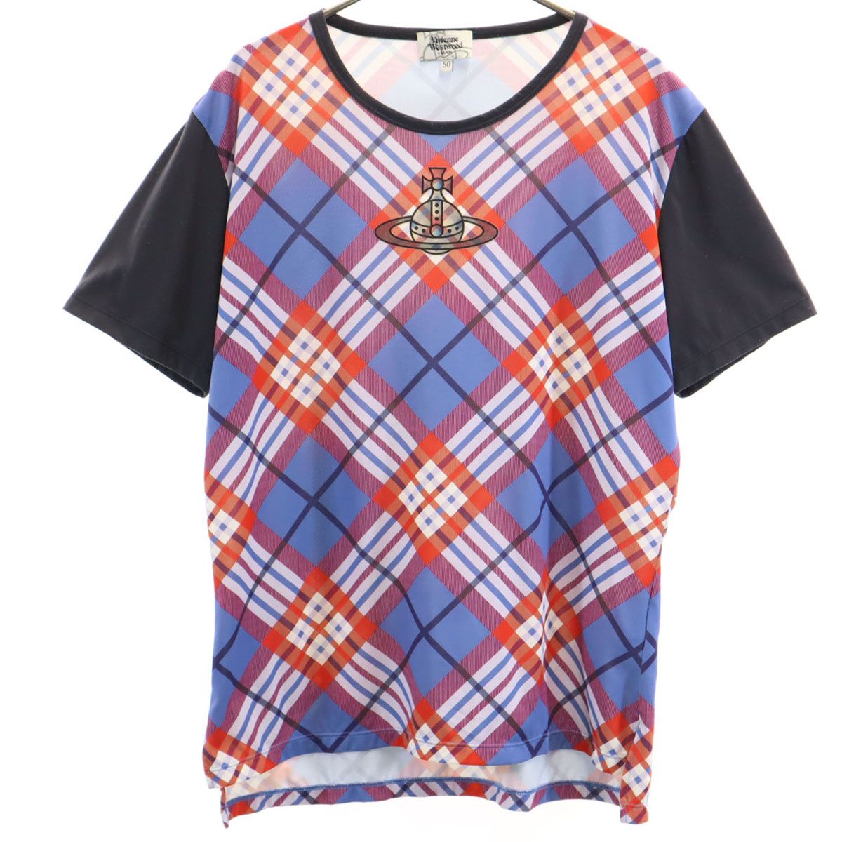 Vivienne WestwoodMAN ヴィヴィアンウエストウッドマン 日本製 チェック柄 半袖 Tシャツ 50 メンズ 古着