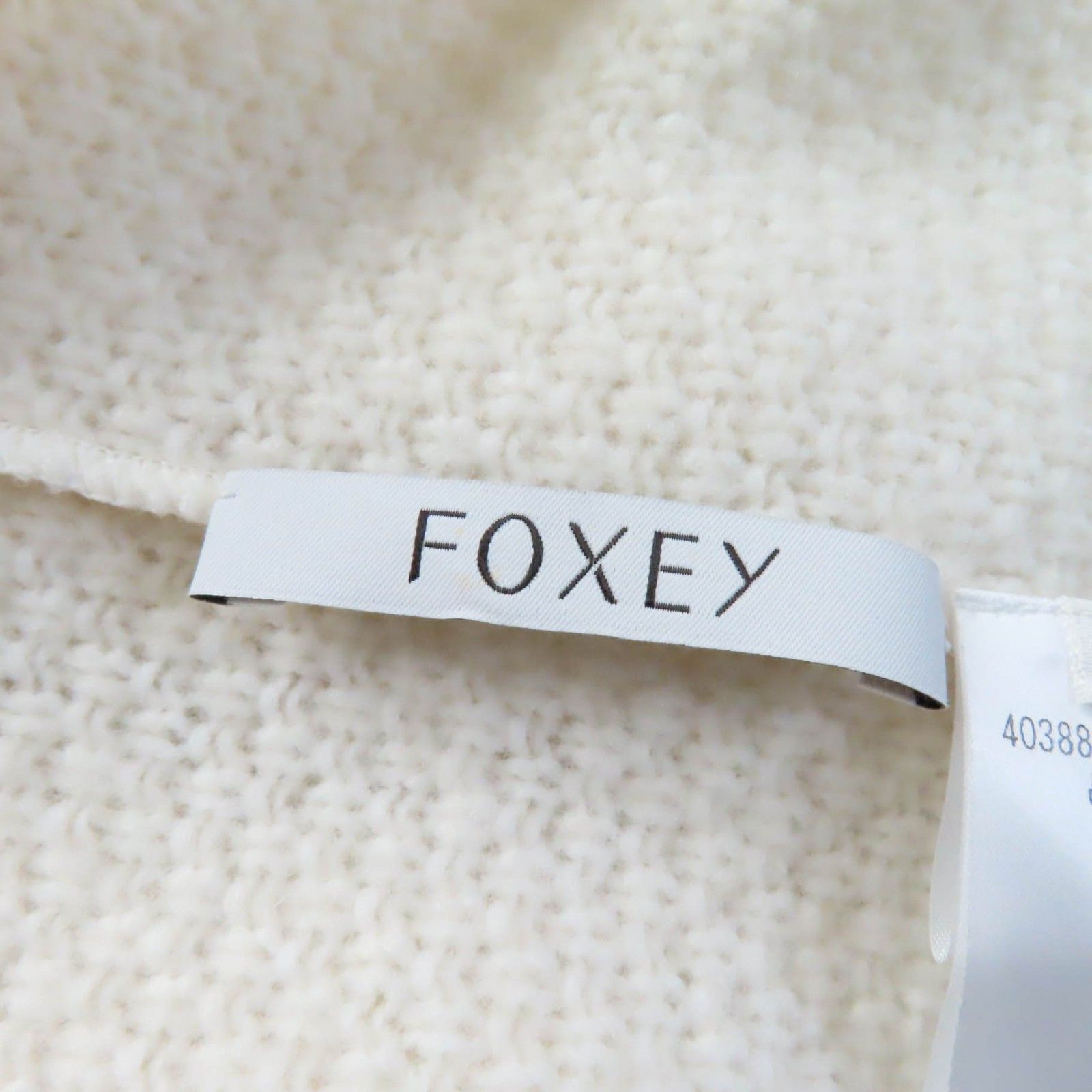 極美品☆FOXEY フォクシー 2019年製 40388 Noisette カシミヤ混 クルーネック 長袖 ニット/セーター ホワイト 38  イタリア製 正規品 レディース - メルカリ